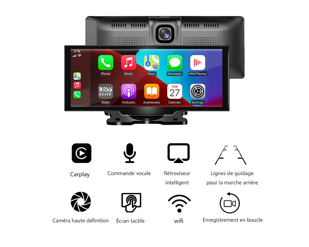 Système d’affichage CarPlay pour tableau de bord