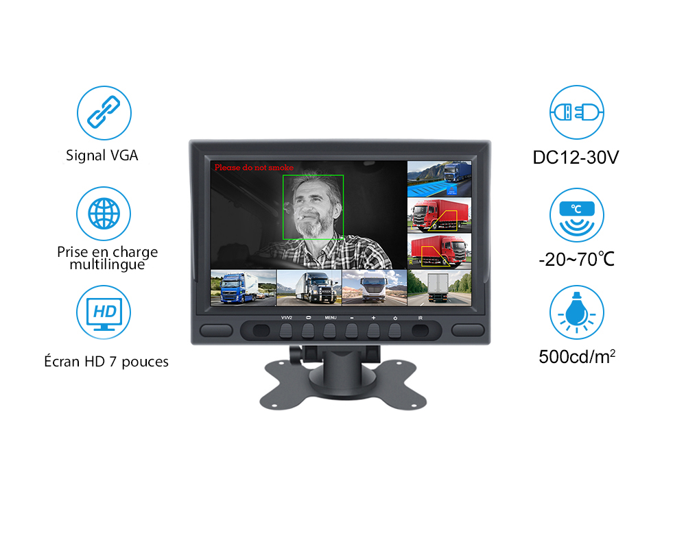 Moniteur vidéo VGA externe pour DVR