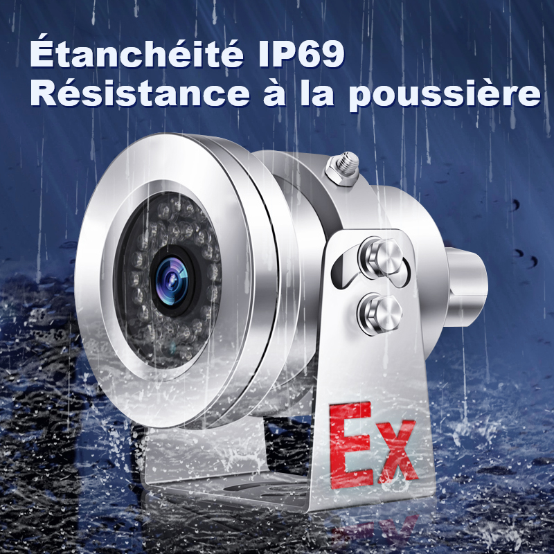 Caméra AHD antidéflagrante en acier inoxydable