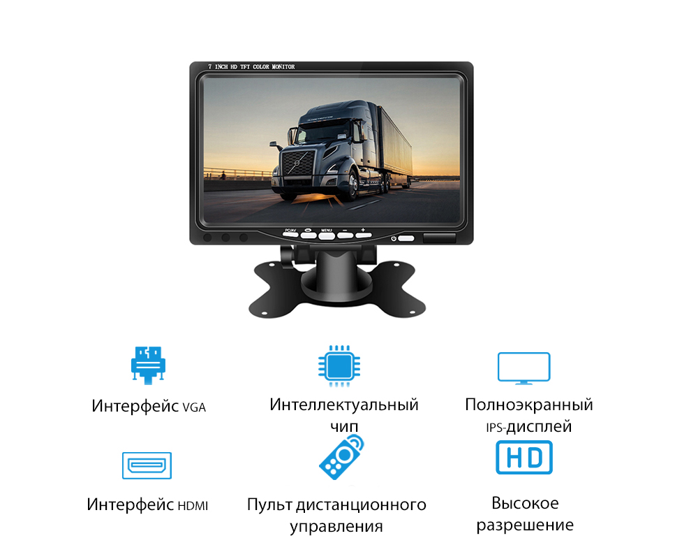 Автомобильный монитор с HDMI и VGA