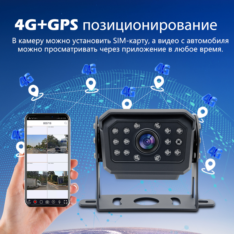 Камера 1080P с 4G и GPS