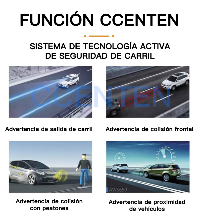Gravador de Vídeo de Dupla Câmera com DMS + ADAS