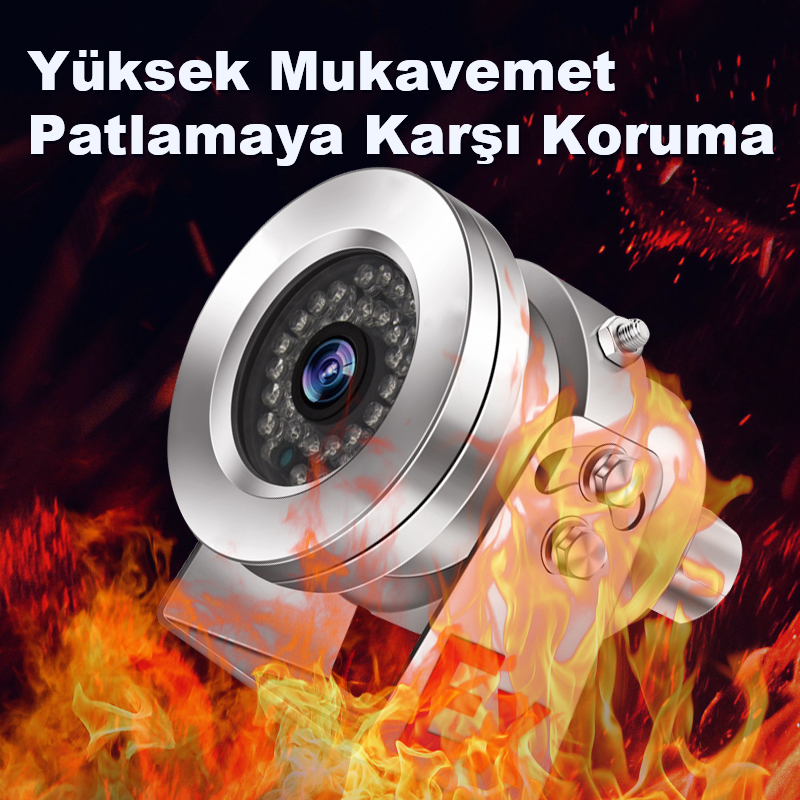 Paslanmaz Çelik Patlamaya Dayanıklı AHD Kamera